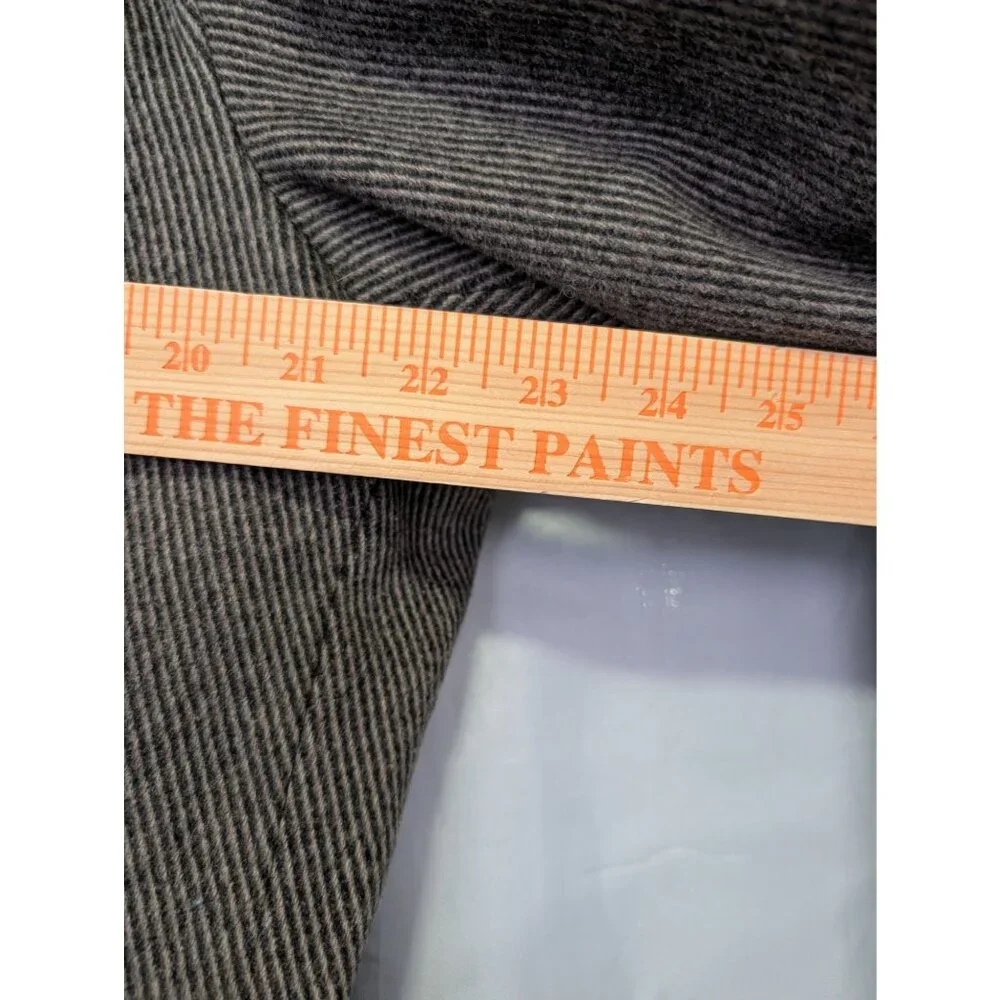 Hugo Boss Mens 44R Colbert Wool Blend Field Jacket Grey Tweed Epaulets - Picture 5 of 13